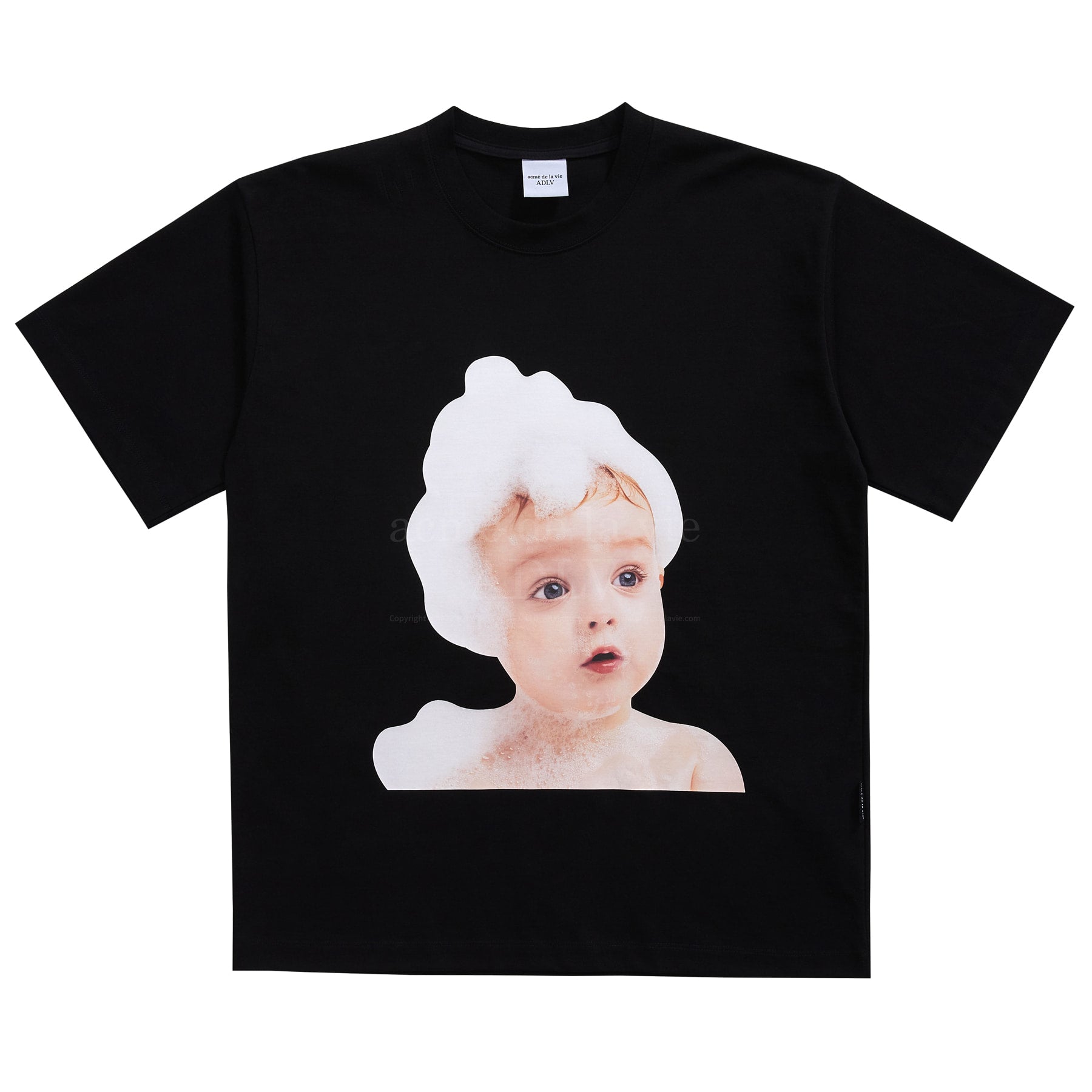 Tシャツ・カットソー ACME DE LA VIE ADLV BABY FACE SHORT SLEEVE BUBBLE 4BUK094 acmé de la vie ADLV BABY FACE SHORT SLEEVE T-SHIRT BLACK