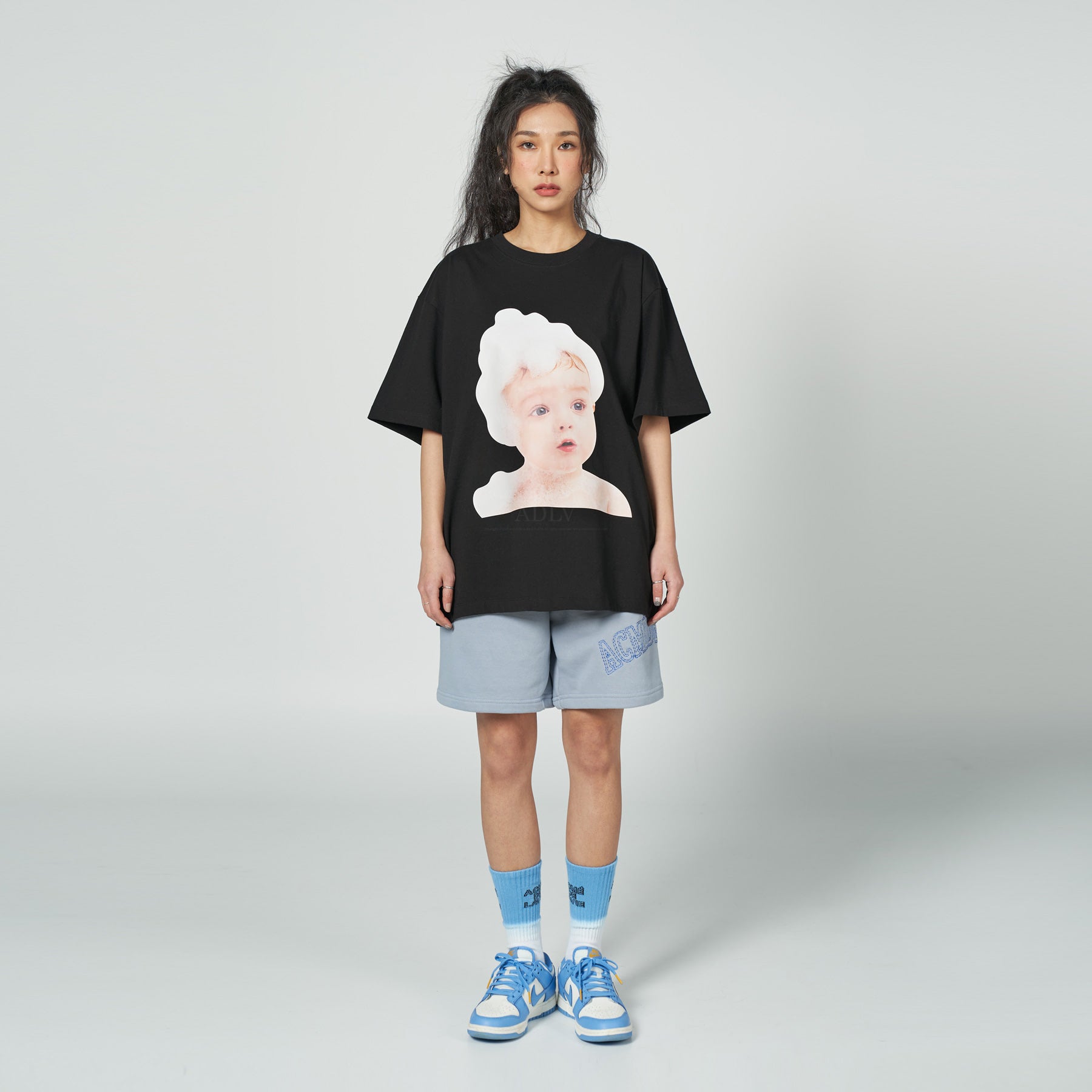 acmé de la vie ADLV BABY FACE SHORT SLEEVE T-SHIRT BLACK