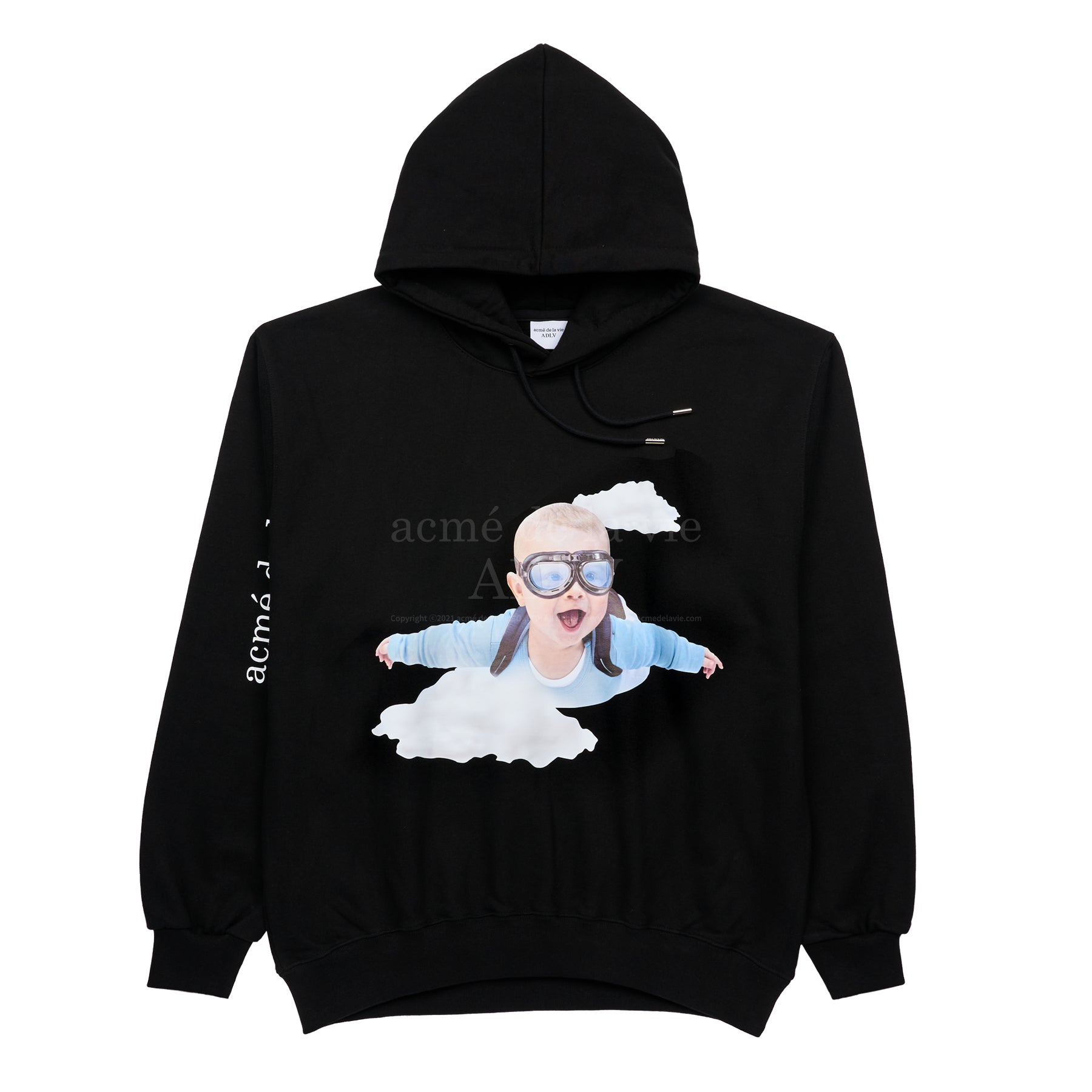 acmé de la vie ADLV BABY FACE SKYDIVING HOODIE BLACK
