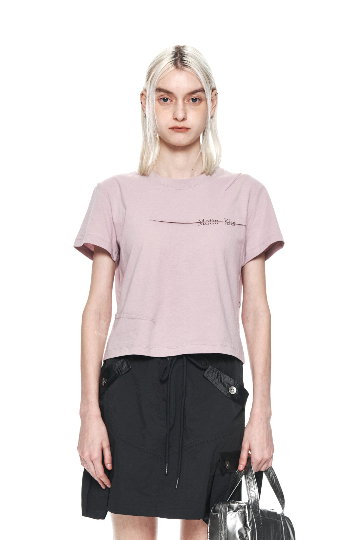 Matin Kim☆SLIT PINTUCK POINT CROP TOP MATIN KIM SLIT PINTUCK POINT CROP TOP IN PINK – SeoulSeoul