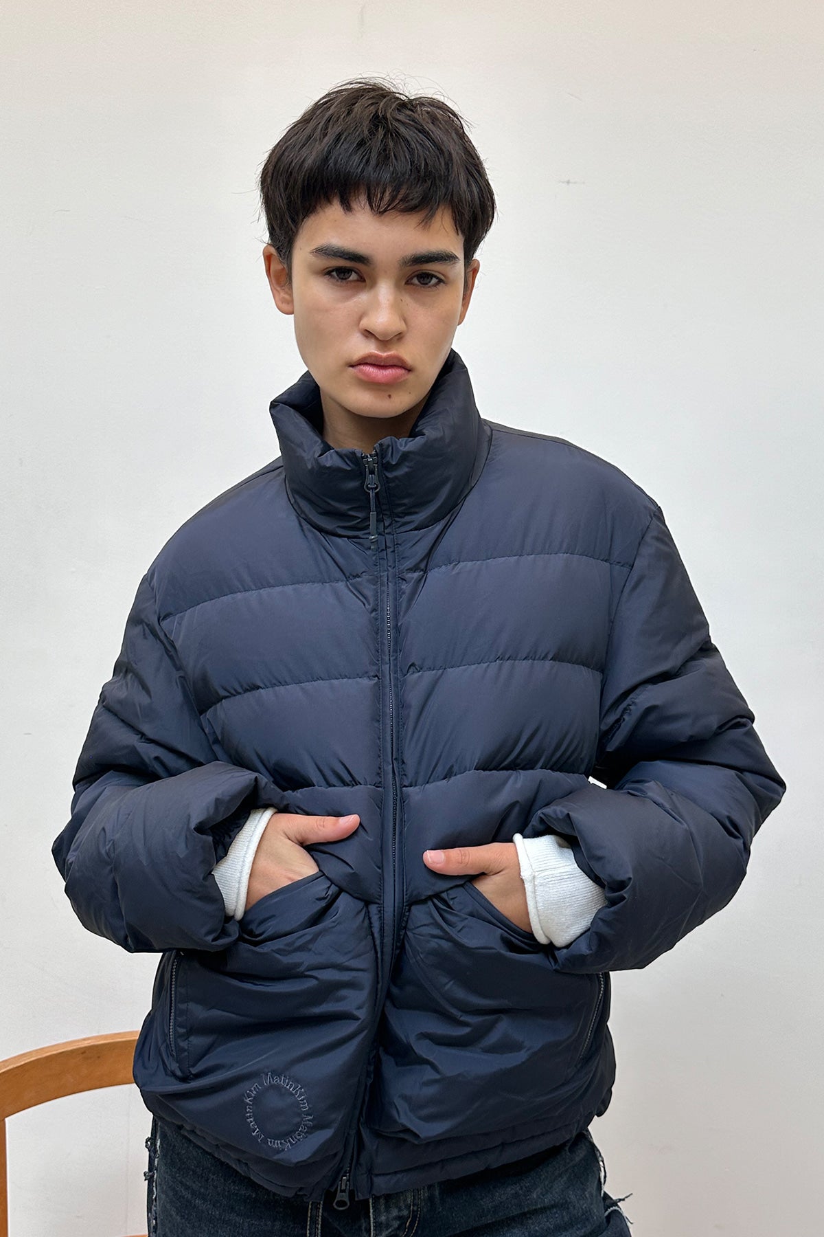 ダウンジャケット・コート [MATINKIM]big pocket puffer down jumper for women in navy BIG POCKET PUFFER DOWN JUMPER FOR WOMEN IN NAVY – Matin Kim