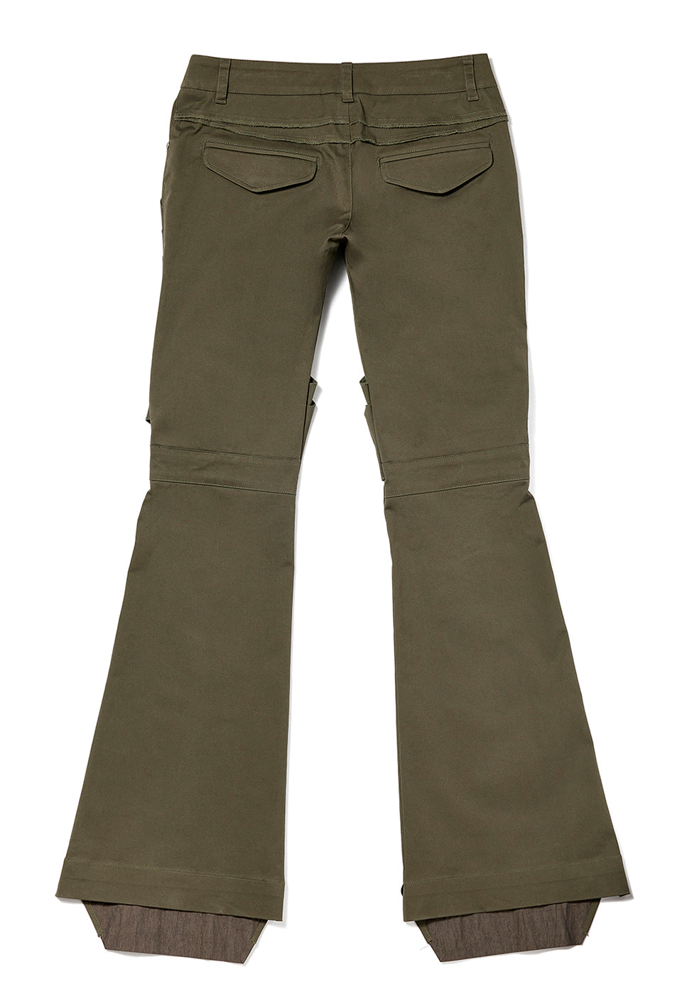 OPEN YY GATHERED BOOTCUT PANTS, KHAKI – SeoulSeoul