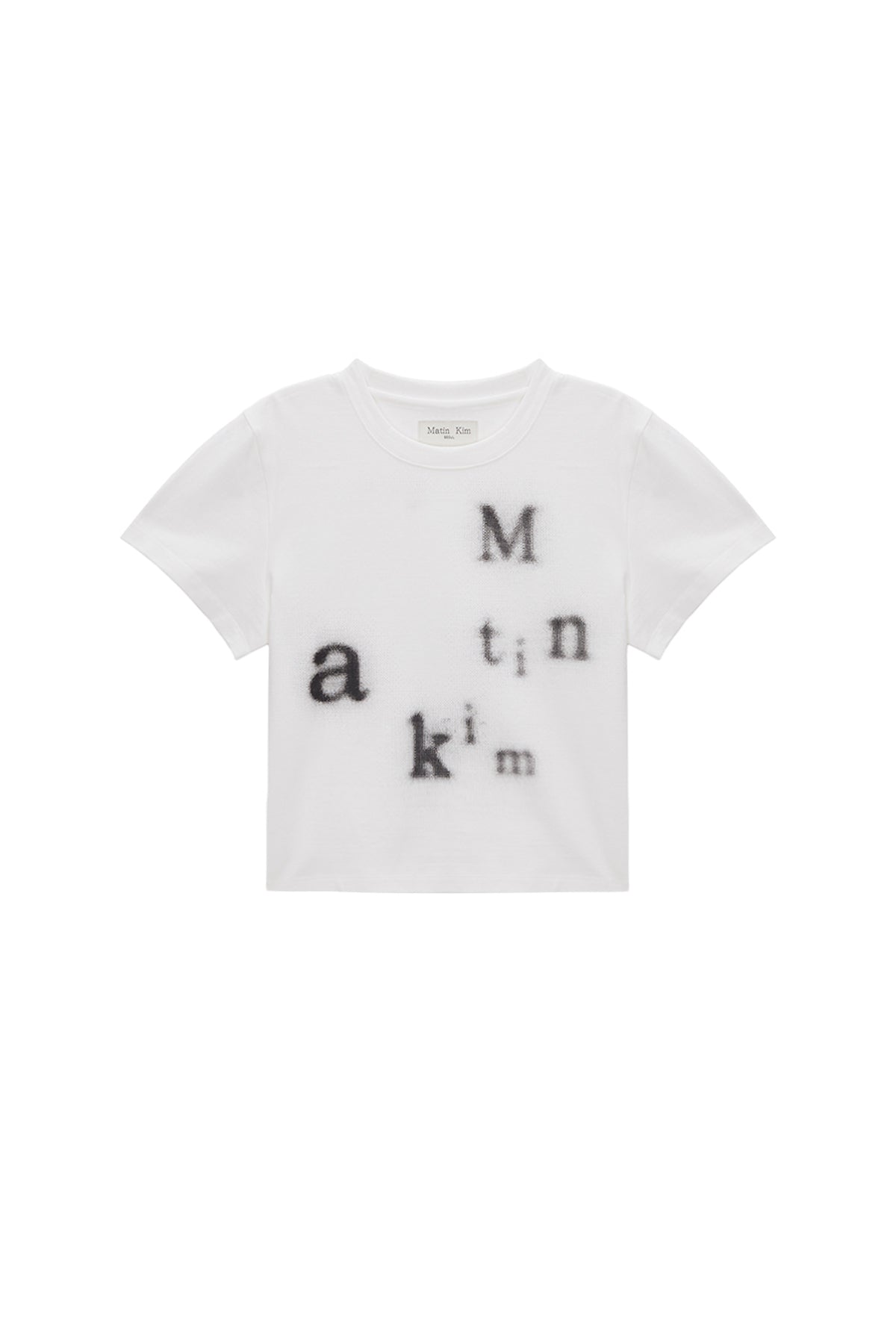 【MATIN KIM】BLURRED LOGO CROP TOP★送料・関税込 MATIN KIM】BLURRED LOGO CROP TOP☆送料・関税込 (Matin Kim/T