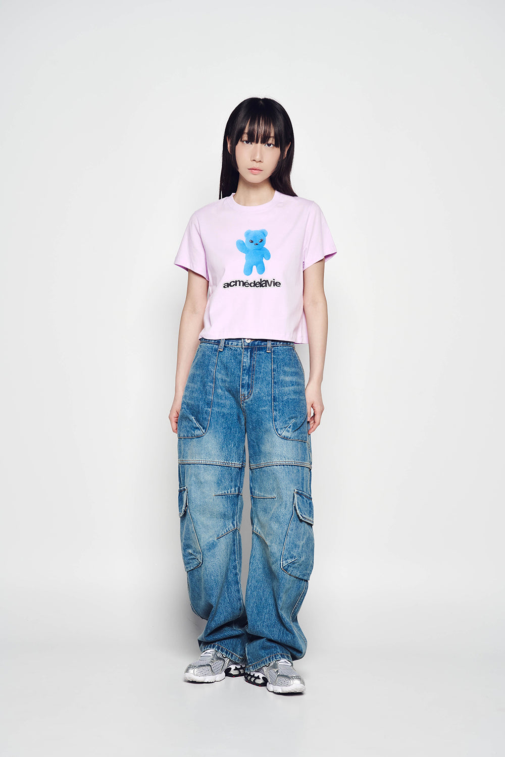 【ADLV】 WOMAN ALIEN BEAR CROP SHORT SLEEVE T-SHIRT acmé de la vie ADLV WOMAN ALIEN BEAR CROP SHORT SLEEVE T