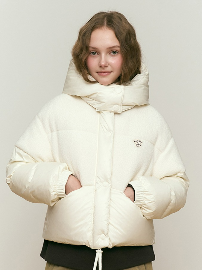 アウターその他 KIRSH Arch Cherry Fleece Mix Cropped Down Jumper Ivory KKSWC KIRSH ARCH CHERRY FLEECE MIX CROP DOWN JUMPER IVORY – SeoulSeoul