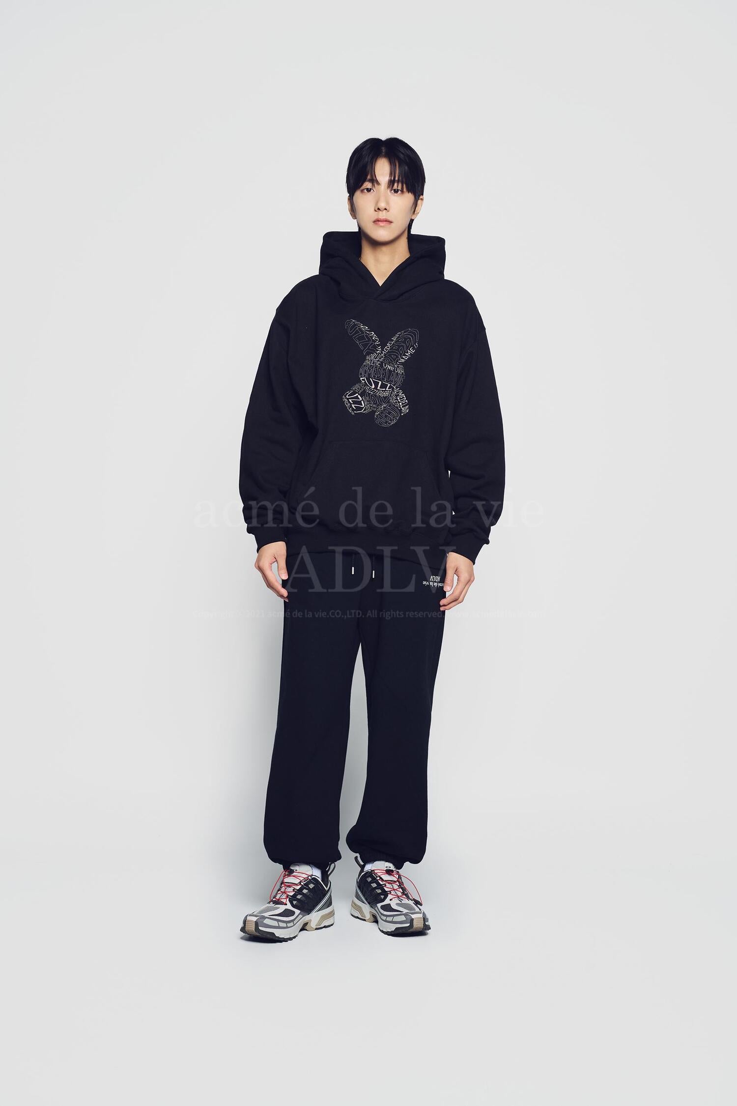 [ADLV] DOODLE RABBIT HOODIE /追跡付 acme de la vie