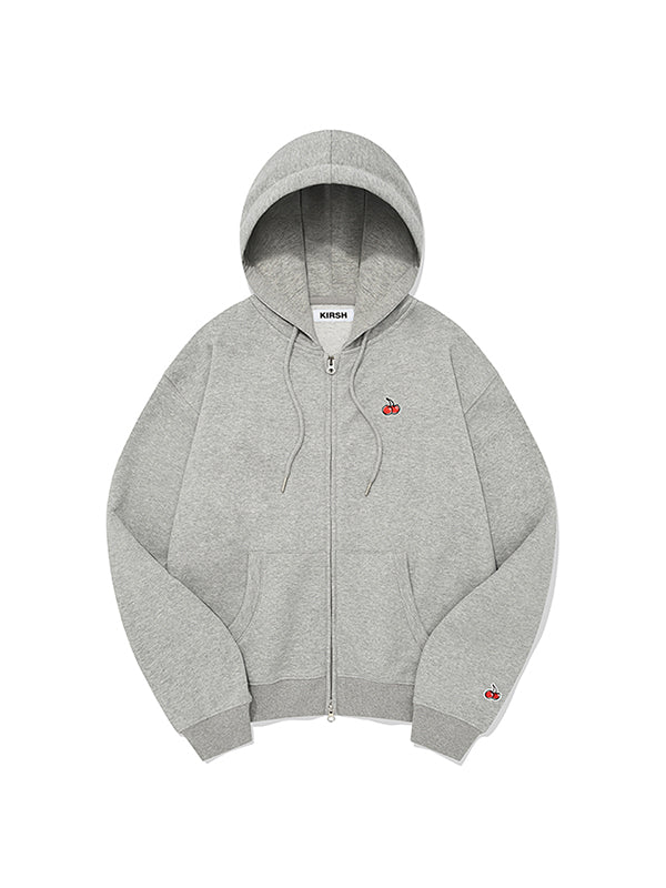 グランドセイコー セール KIRSH SMALL CHERRY REGULAR FIT HOODIE ZIP UP MELANGE GRAY トップス
