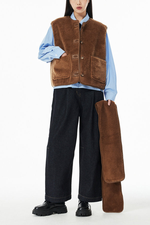 STUDIO TOMBOY Muffler Set Mustang Vest Brown – SeoulSeoul