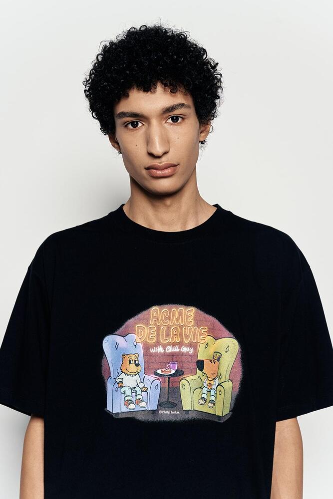 ★早期完売★ADLV★AC BEAR CHILL GUY SHORT SLEEVE T-SHIRT acmé de la vie AC BEAR CHILL GUY SHORT SLEEVE T-SHIRT WHITE