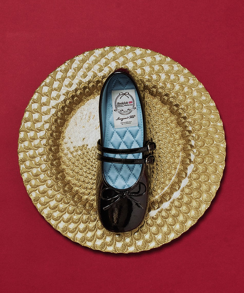 ROCKFISH SQUARE TOE TWO STRAP MARYJANES(ENAMEL) - BLACK – SeoulSeoul