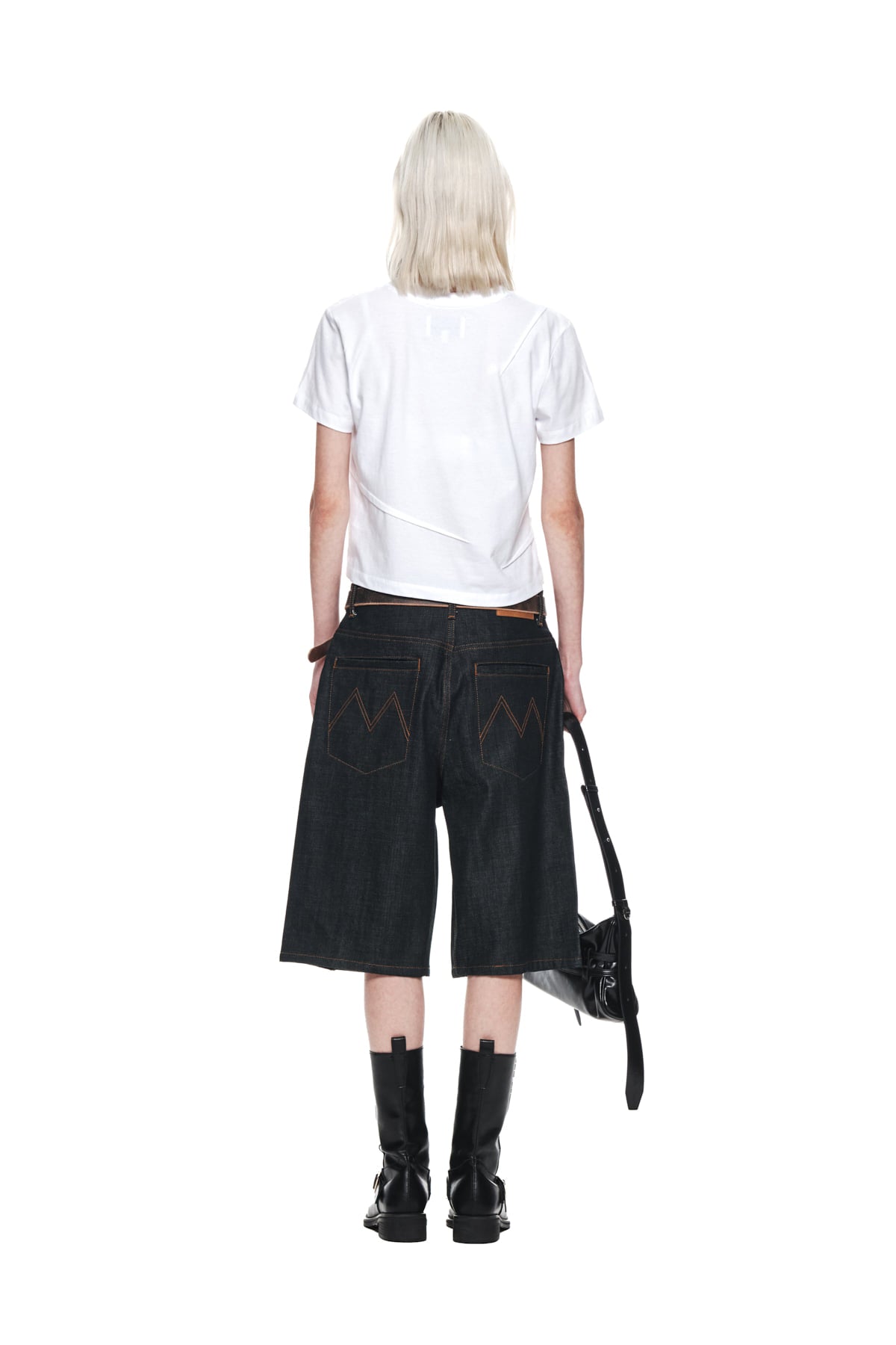 MATIN KIM SLIT PINTUCK POINT CROP TOP IN WHITE – SeoulSeoul