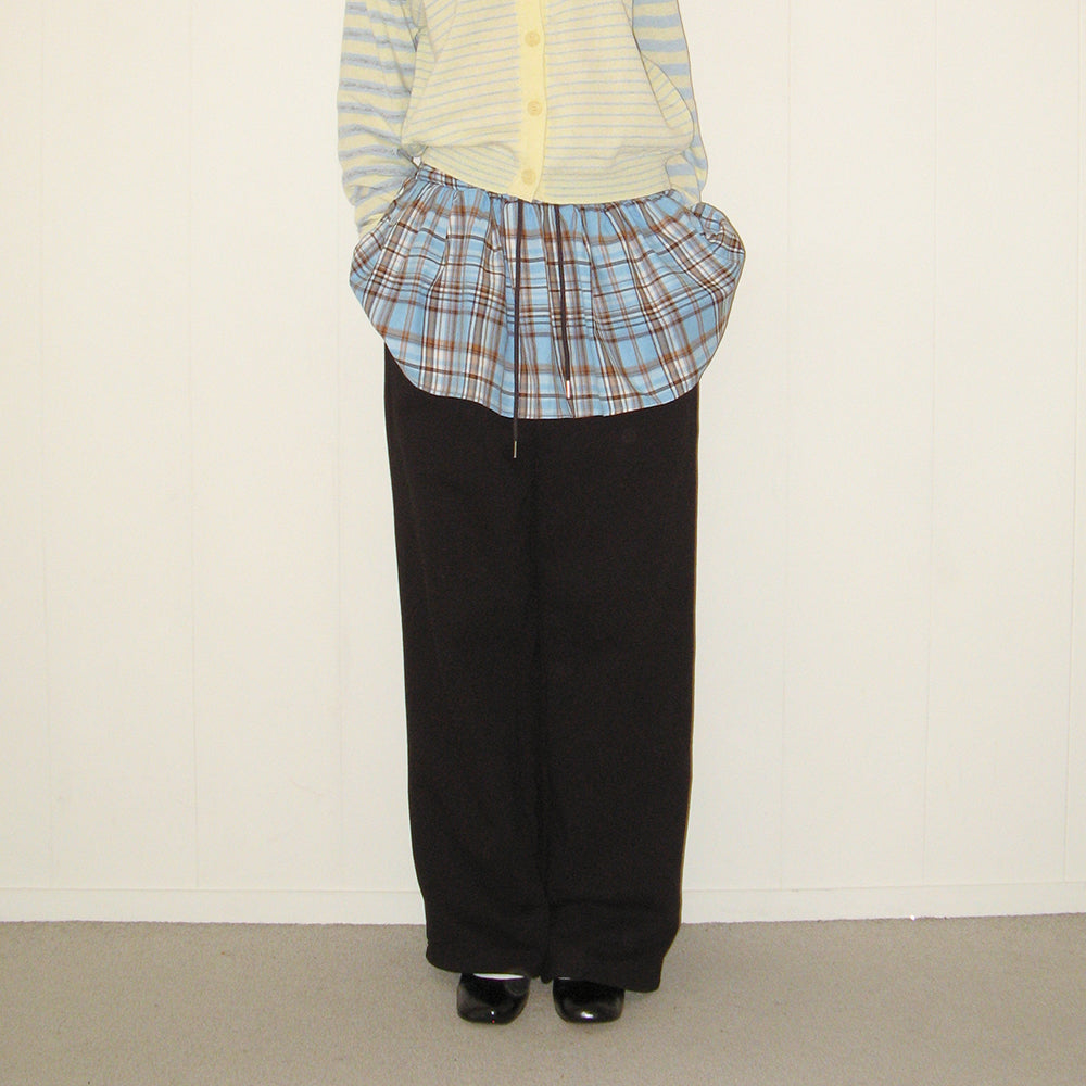 【韓国RONRON ロンロン】LAYERED SKIRT TRAINING PANTS RONRON LAYERED SKIRT TRAINING PANTS BLACK – SeoulSeoul