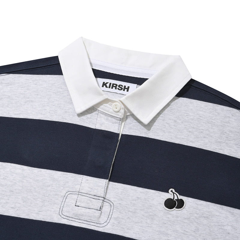 ★KIRSH★ Striped rugby slim fit t-shirt beige STRIPE RUGBY T-SHIRT - IVORY - KIRSH | 60% - Asian Fashion