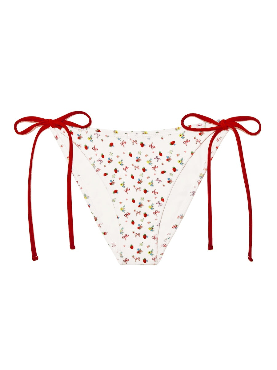 【glowny】TIE SIDE BIKINI BOTTOM GLOWNY TIE SIDE BIKINI BOTTOM (MIX BERRY) – SeoulSeoul