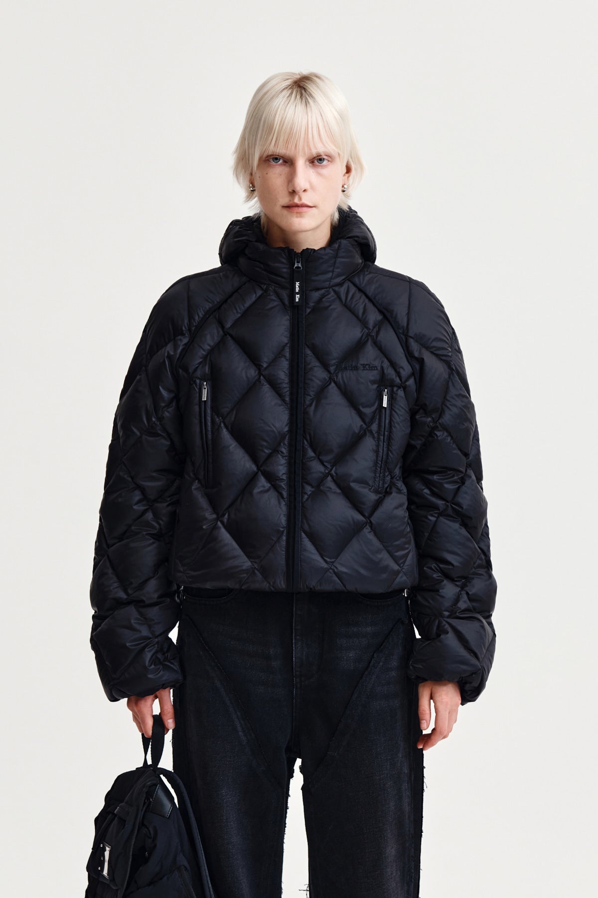 MATIN KIM QUILTING HOODY LIGHTWEIGHT JUMPER (DOWN BLENDED) IN 