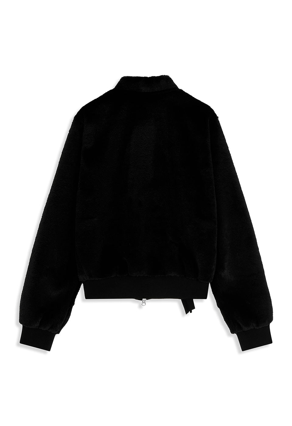 OPEN YY FLEECE APPLIQUÉ ZIPUP JACKET, BLACK – SeoulSeoul