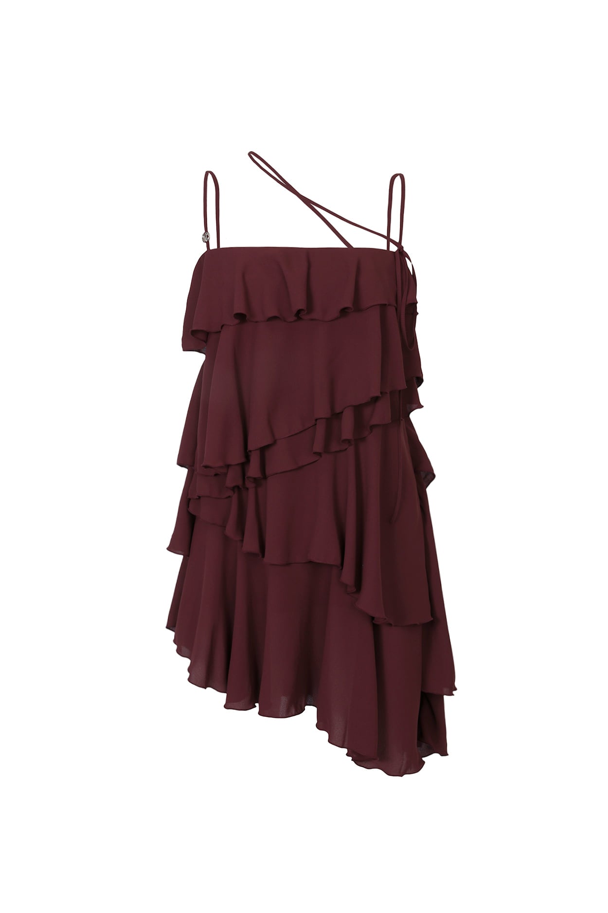 [PAIN OR PLEASURE] / ☆ ELLA FRILL DRESS / wine PAIN OR PLEASURE ELLA FRILL DRESS WINE – SeoulSeoul