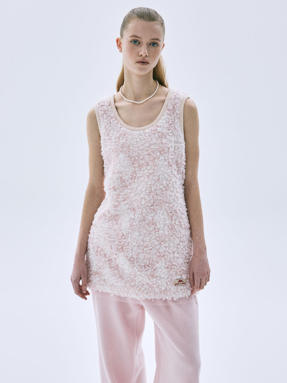 MARDI BOUCLE FUR DRESS SLEEVELESS_PINK – SeoulSeoul