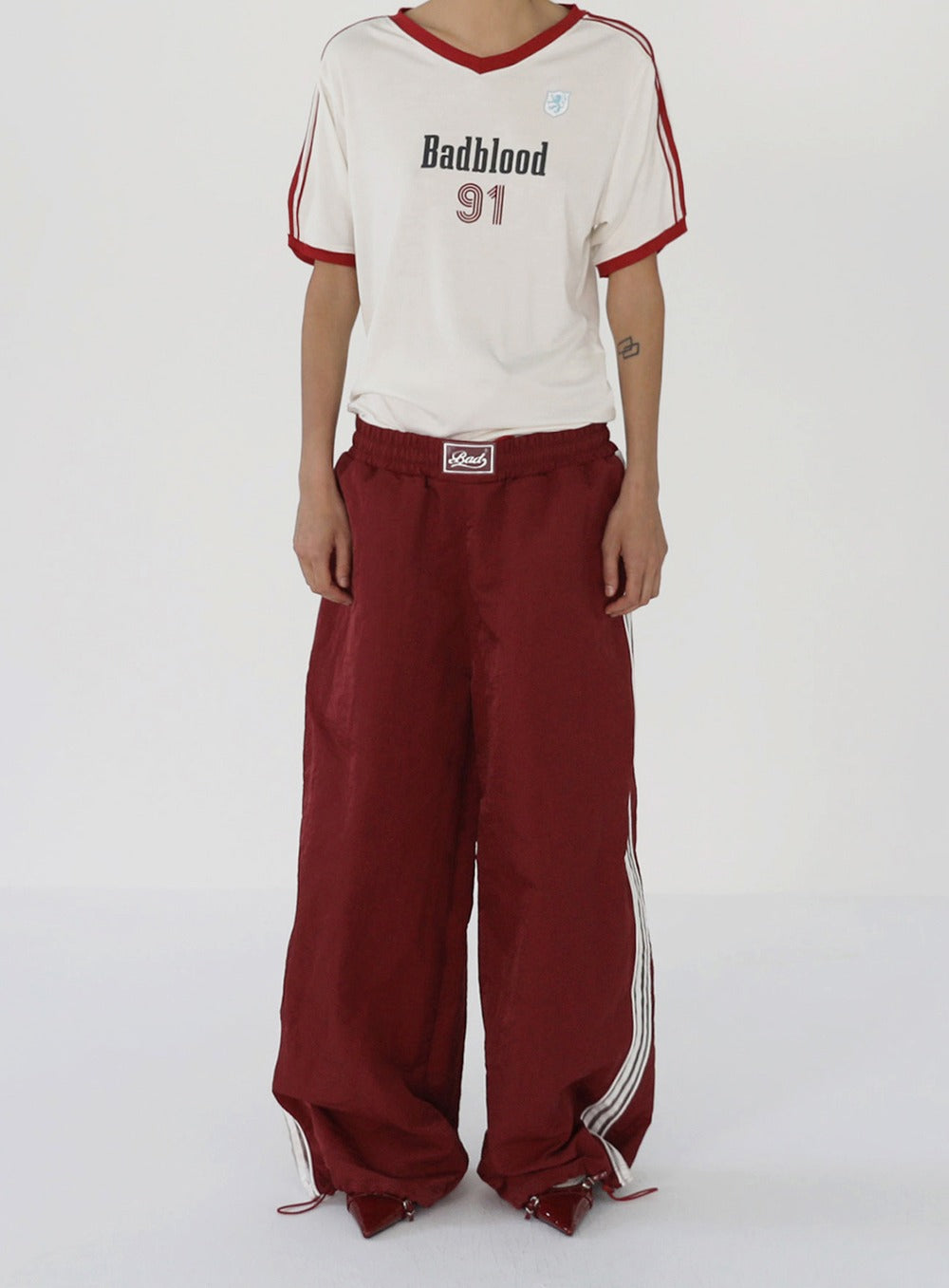 無料配送 ◆ BAD BLOOD ◆ Billy SS Track Pants BAD BLOOD Billy SS Track Pants - Red – SeoulSeoul