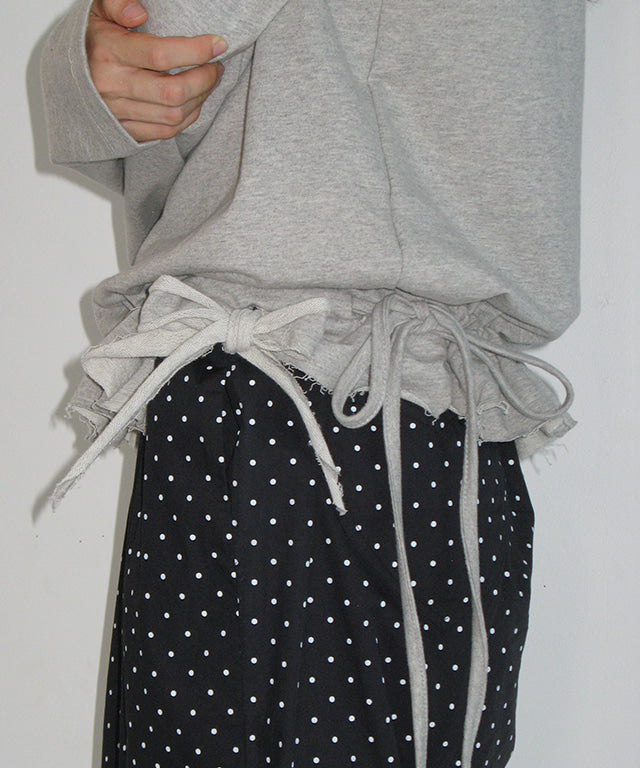 RONRON OFF SHOULDER SHIRRING LONG SLEEVE GREY – SeoulSeoul