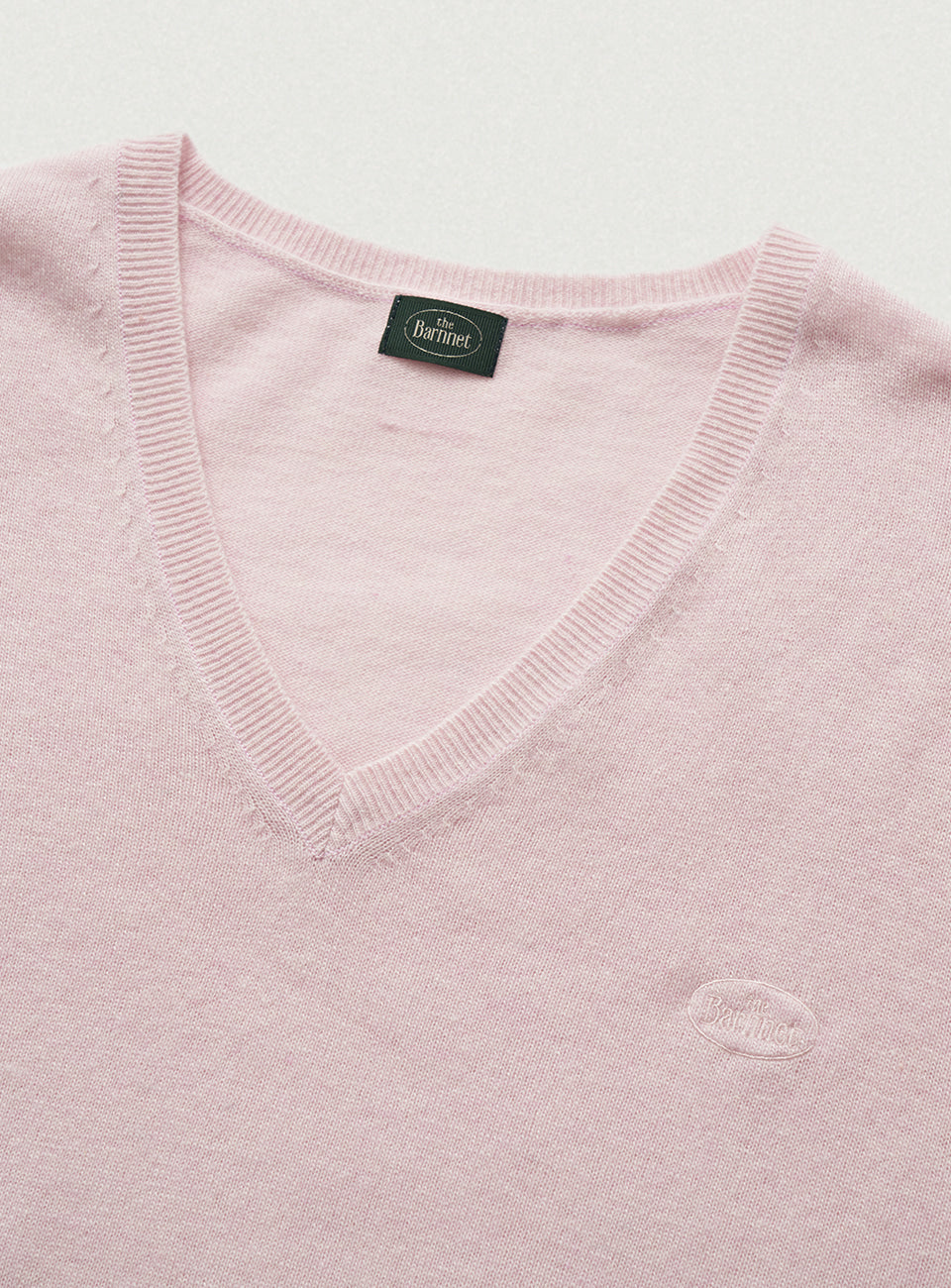 トップス thebarnnet V-Neck Knit Sweater the Barnnet Mint Light Plain V-Neck Knit Sweater – Soft