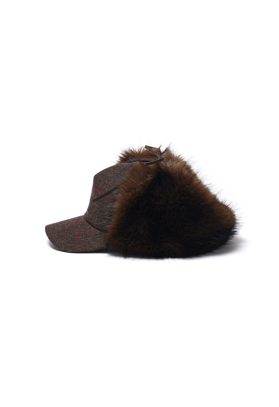 OPEN YY FAUX FUR EARFLAP CAP, BROWN – SeoulSeoul