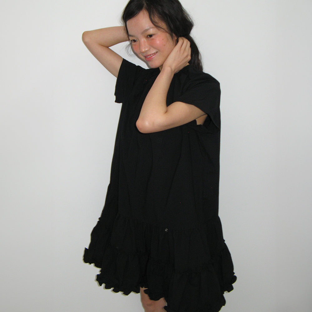 ワンピース RONRON SQUARE SUSPENDER DRESS BLACK RR25BOP4199BK SQUARE SUSPENDER DRESS BLACK - RONRON 론론