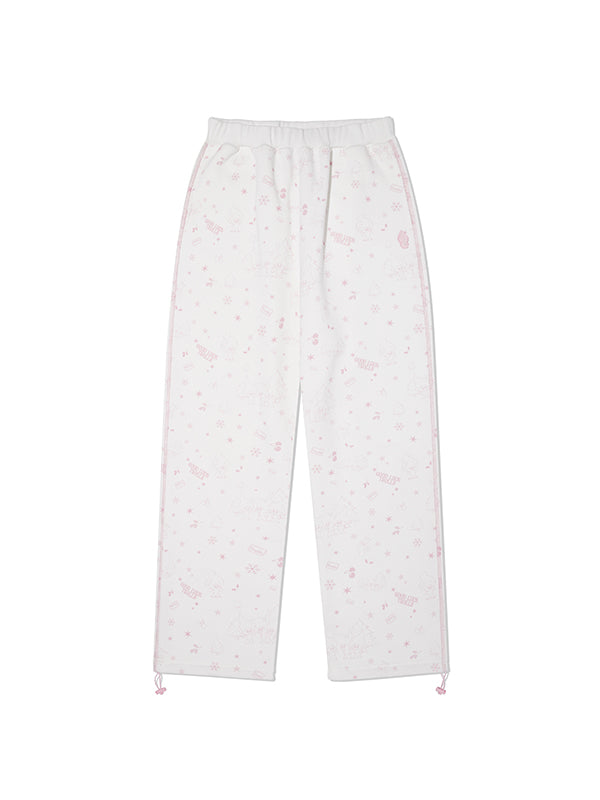 ★KIRSH★TROLLS VINTAGE GRAPHIC NAPPING WIDE JOGGER PANTS KIRSH TROLLS VINTAGE GRAPHIC NAPPING WIDE JOGGER PANTS WHITE