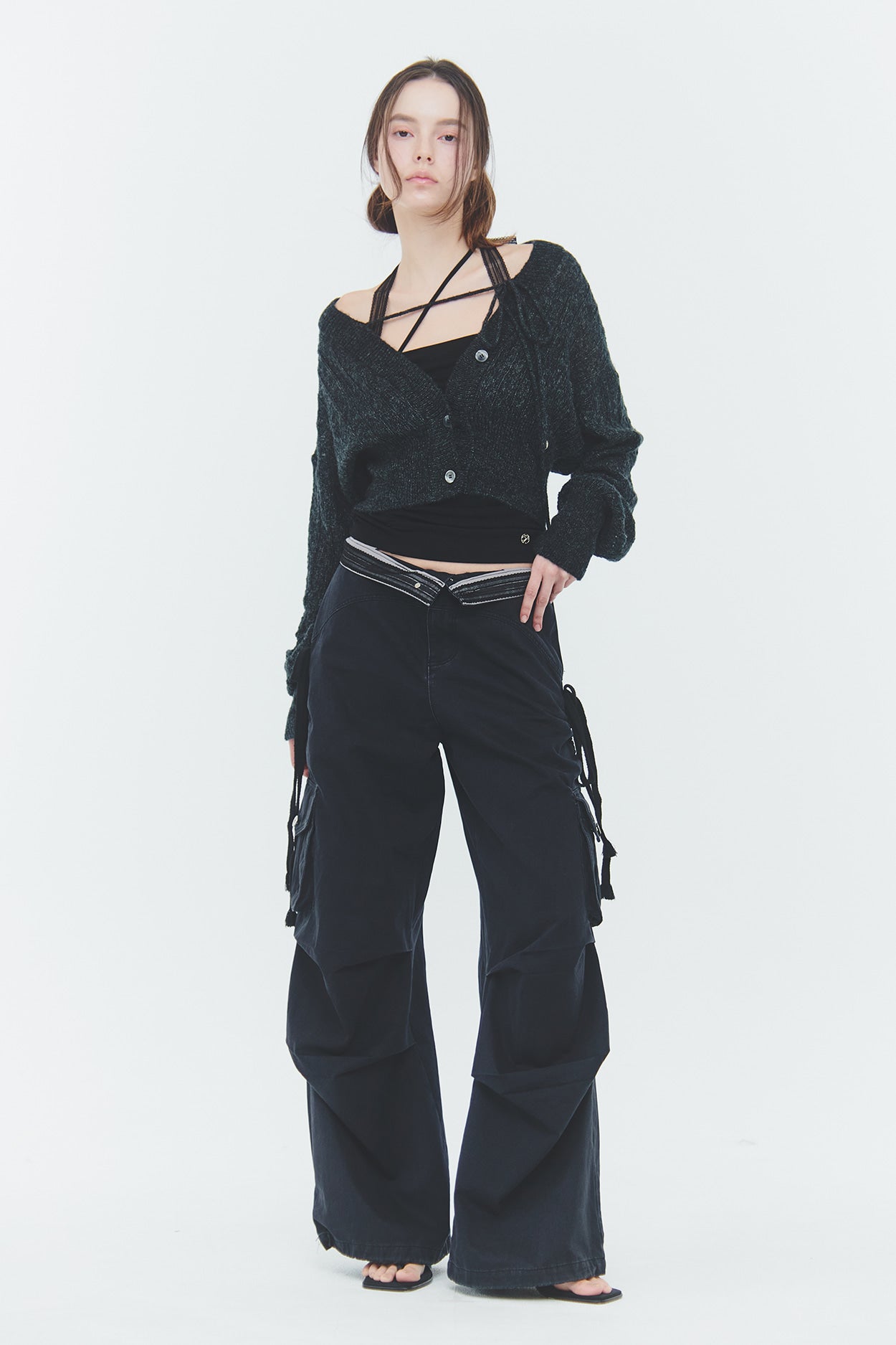 【pain or pleasure】25ss SARA CARGO PANTS PAIN OR PLEASURE SARA CARGO PANTS BLACK – SeoulSeoul