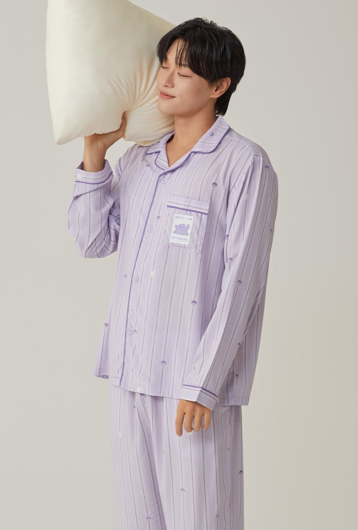 【 SPAO】 POKEMON MASTER LONG SLEEVE PAJAMA Pokemon] SPAO Pokemon long sleeve + long pants pajama set