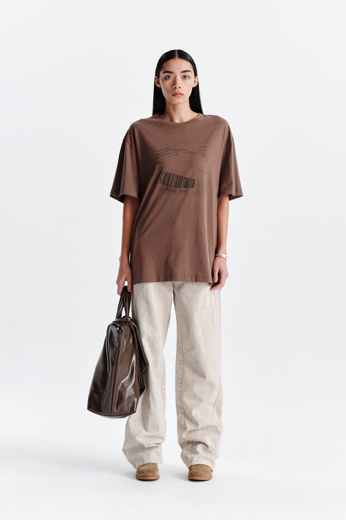 デニム・ジーパン [MATINKIM]side point color denim pants for women in beige SIDE POINT COLOR DENIM PANTS FOR WOMEN IN BEIGE – Matin Kim