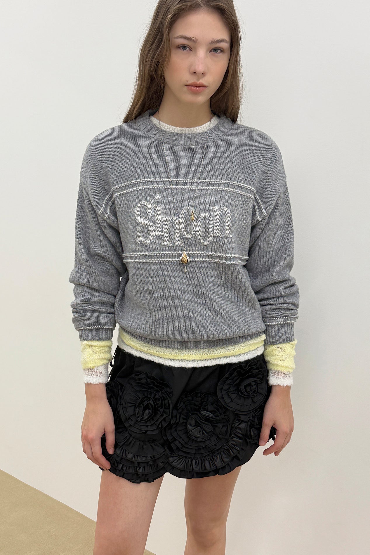 Sinoon Reverse Pullover Knit (Grey) – SeoulSeoul