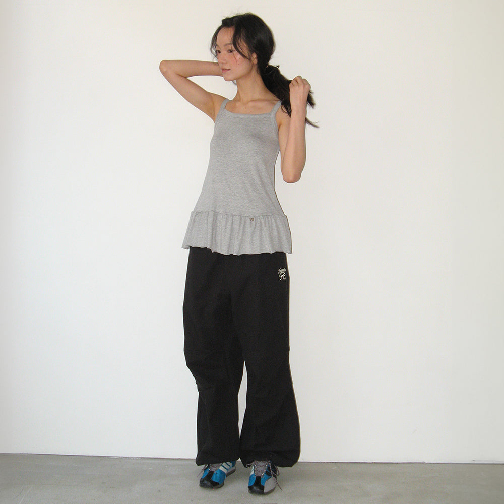 ★RONRON★ IRREGULAR RUFFLE PANTSKIRT BLACK GREY RONRON BIG DOT CANCAN RUFFLE PANTSKIRT BLACK – SeoulSeoul