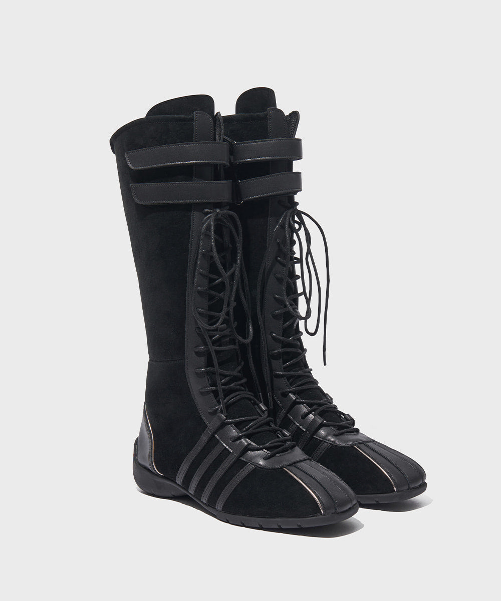 ロックフィッシュBLISS VELCRO LONG BOOTS ブラック24.5 ROCKFISH BLISS VELCRO LONG BOOTS - BLACK – SeoulSeoul