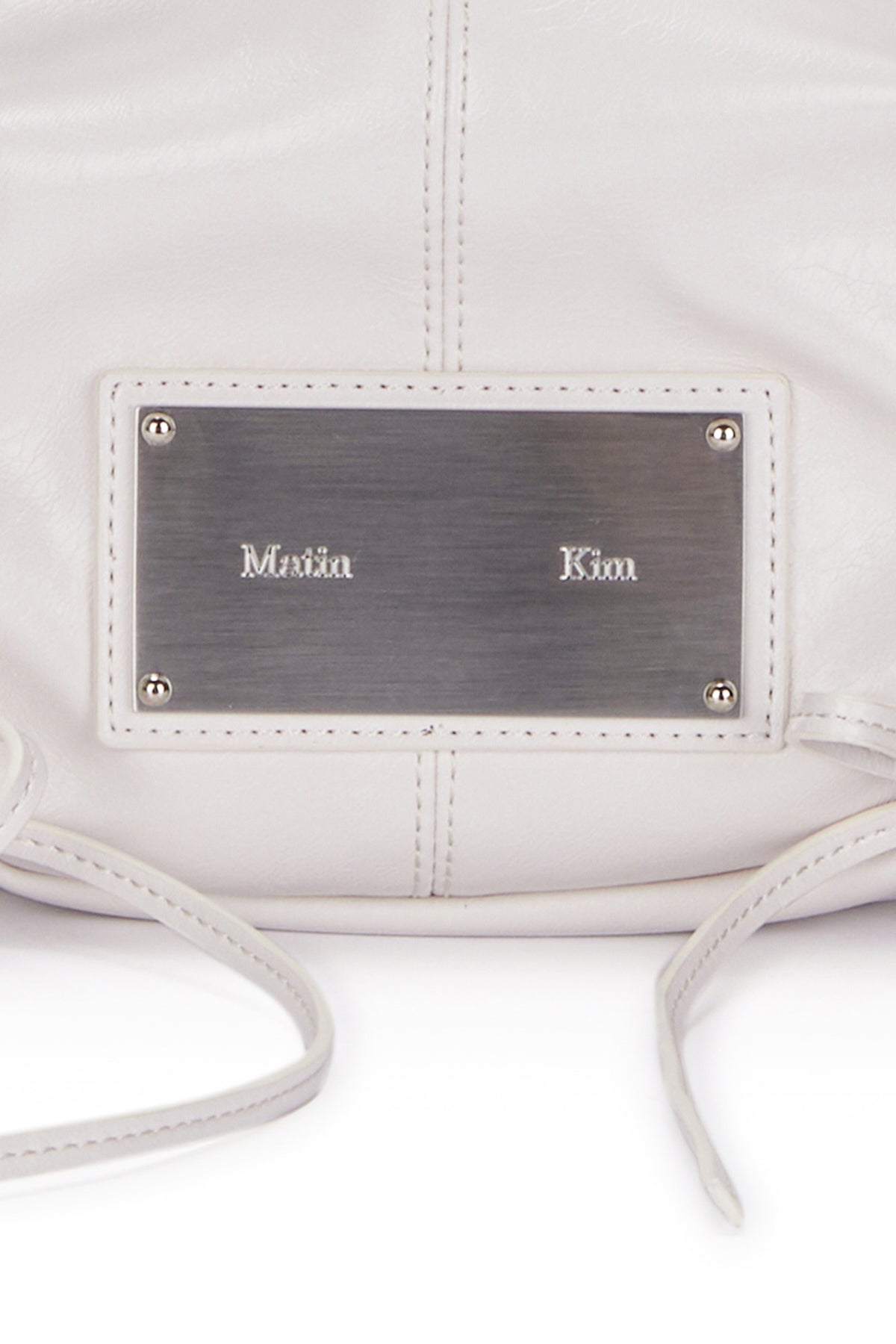 MATIN KIM HALF SHIRRING RIBBON ROUND BAG IN IVORY – SeoulSeoul