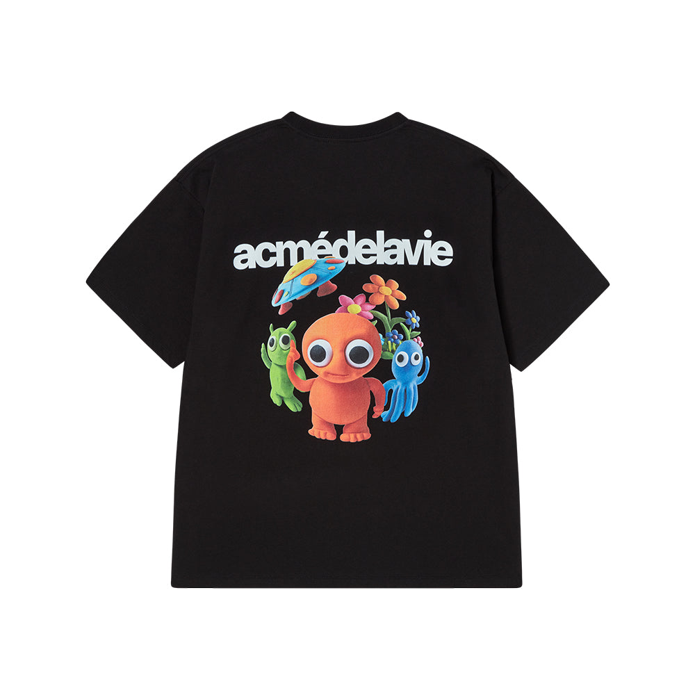 ADLV ♥ CLAY ALIEN SHORT SLEEVE T-SHIRT acmé de la vie ADLV CLAY ALIEN SHORT SLEEVE T-SHIRT BLACK