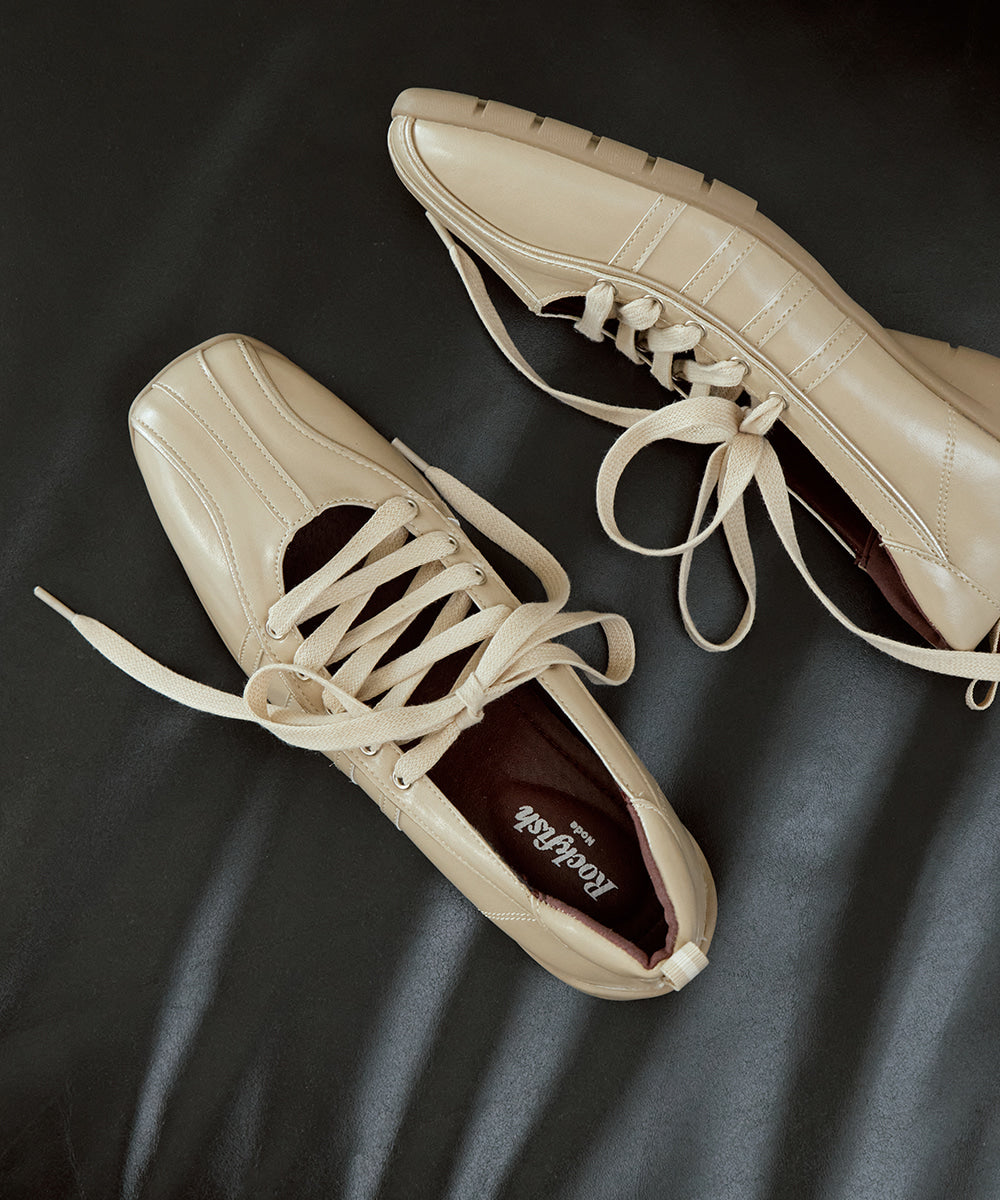 ROCKFISH BLISS LACEUP SNEAKERS V2 - BEIGE – SeoulSeoul