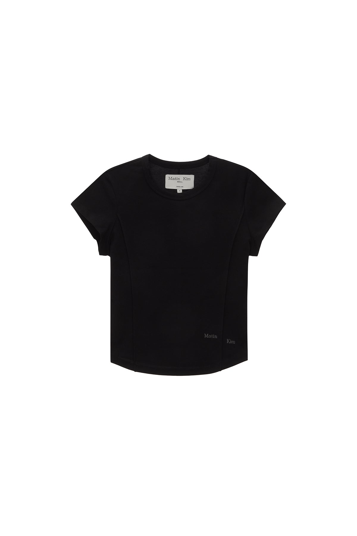 Matin Kim☆SLIM LINE HALF TOP MATIN KIM SLIM LINE HALF TOP IN BLACK – SeoulSeoul