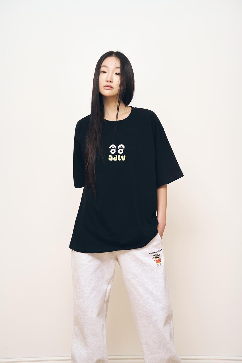ADLV ♥ SHINCHAN AND FRIENDS SHORT SLEEVE T-SHIRT acmé de la vie ADLV Shinchan & Friends T-Shirt – Black Short