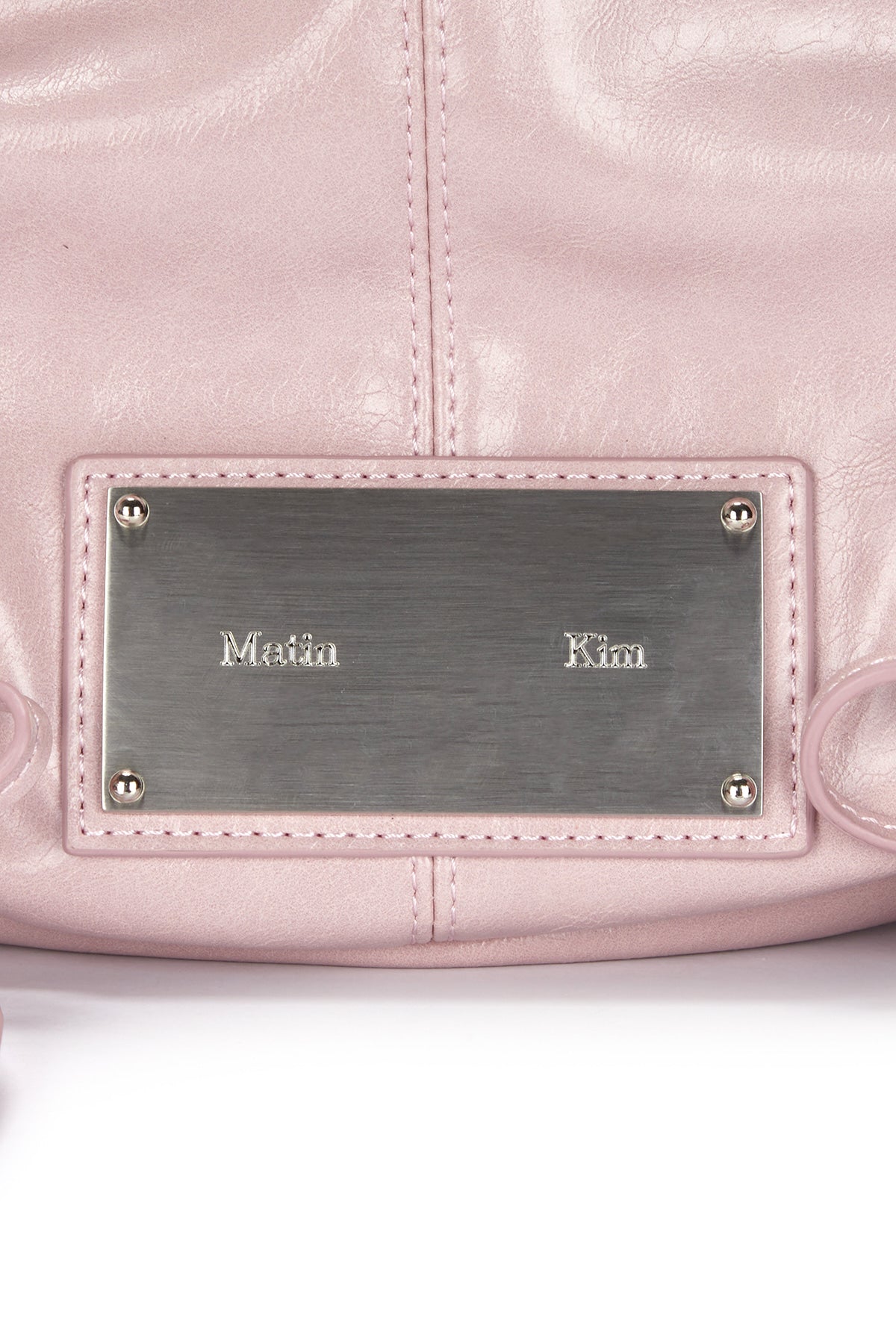 MATIN KIM HALF SHIRRING RIBBON ROUND BAG IN PINK – SeoulSeoul