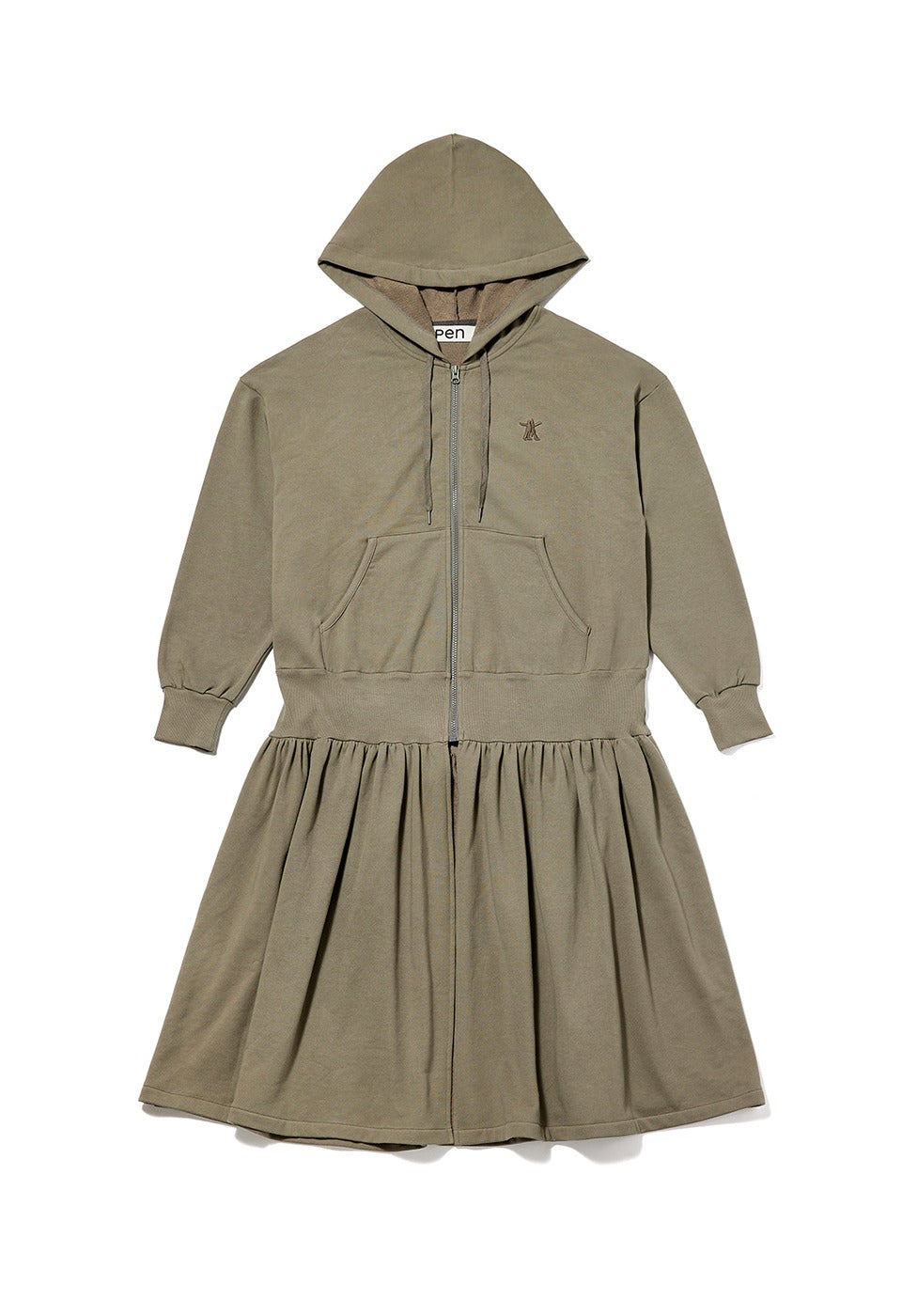 【OPEN YY】 JERSEY SHIRRING HOODIE JACKET (2COLORS) OPEN YY JERSEY SHIRRING HOODIE JACKET, GRAY – SeoulSeoul