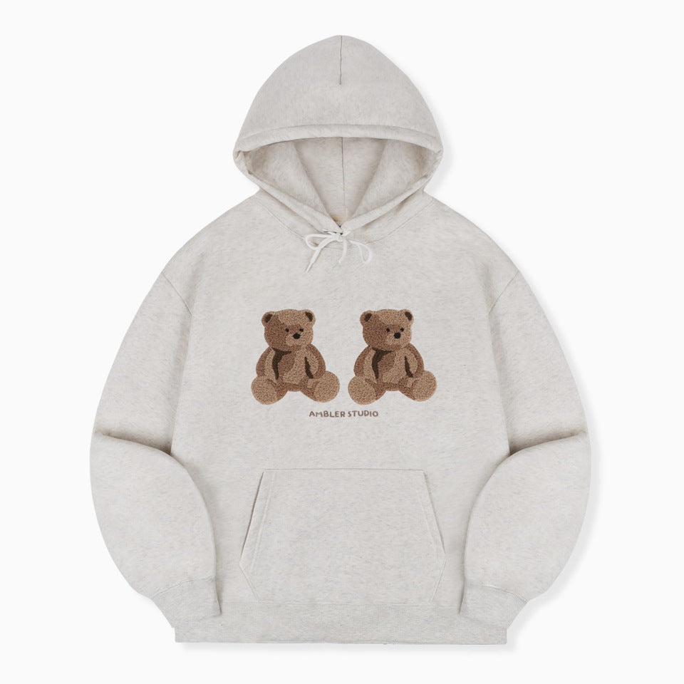 ★韓国の人気★【Ambler】★School look bear Over fit Hoodi.e AMBLER Big Twin Bear Over Fit Hoodie – SeoulSeoul