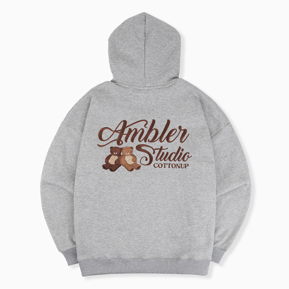 アウターその他 +AMBLER+ Round and round raglan zip-up hooded jacket brown A AMBLER Unisex Cotton Up Zip-Up Raglan Hooded Jacket – SeoulSeoul