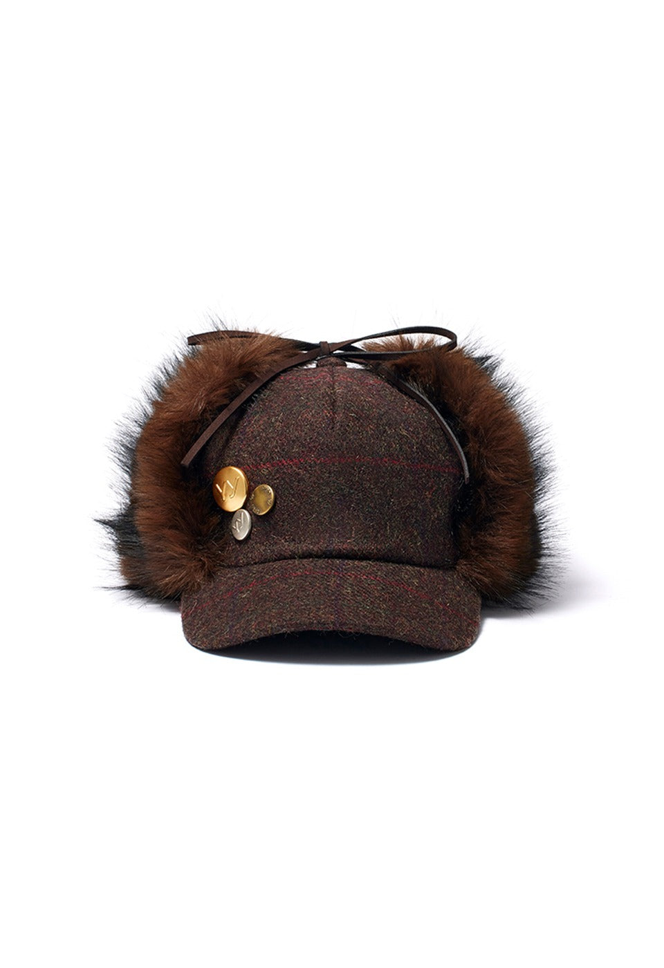 OPEN YY FAUX FUR EARFLAP CAP, BROWN – SeoulSeoul