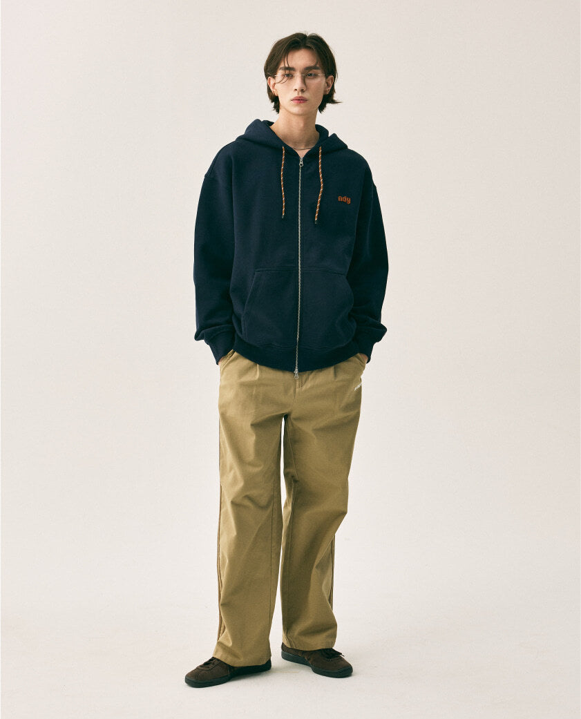 NERDY Twist Brushed Hoodie Zip-Up Navy – SeoulSeoul
