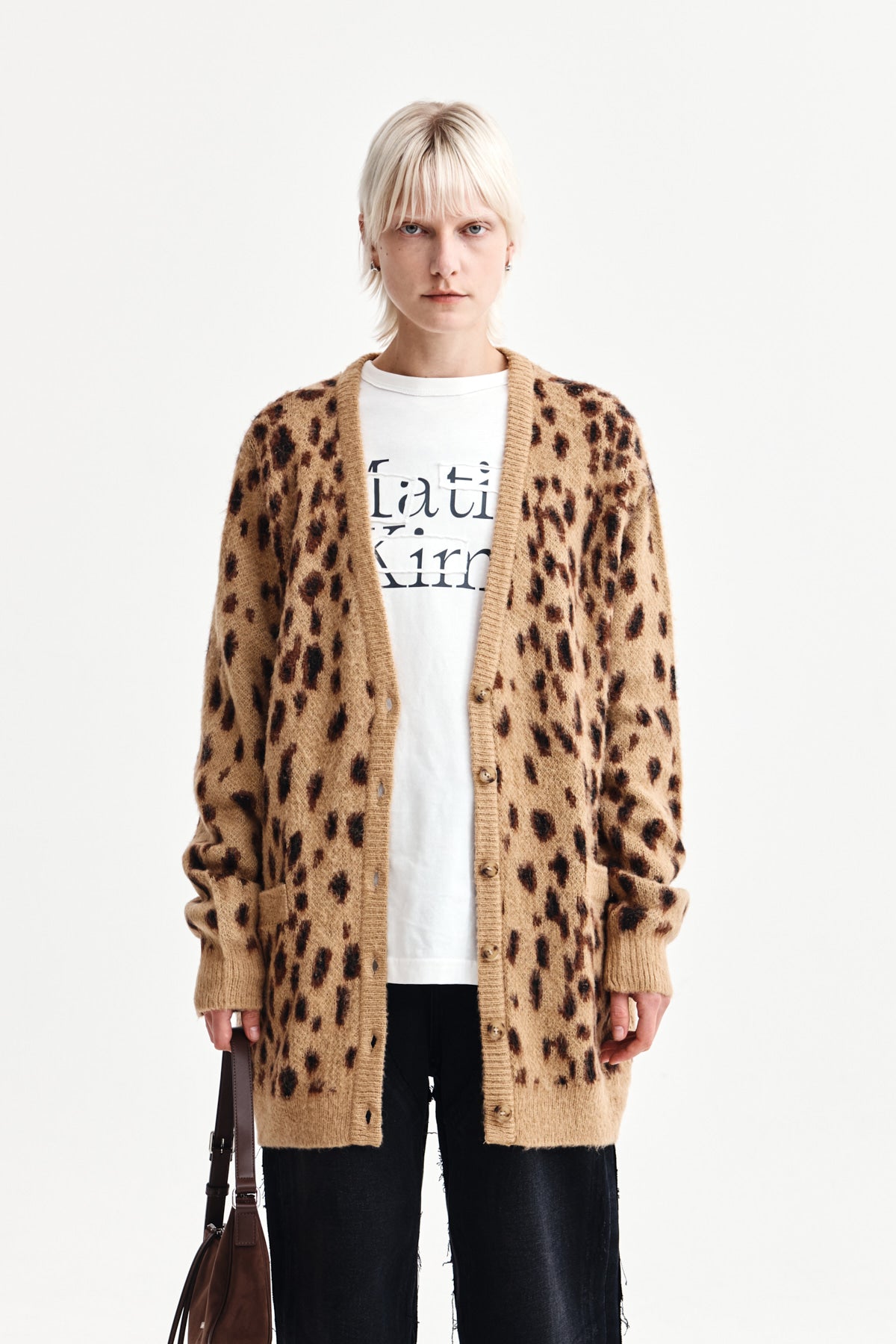 MATIN KIM BRUSHED LEOPARD CARDIGAN IN MIX – SeoulSeoul