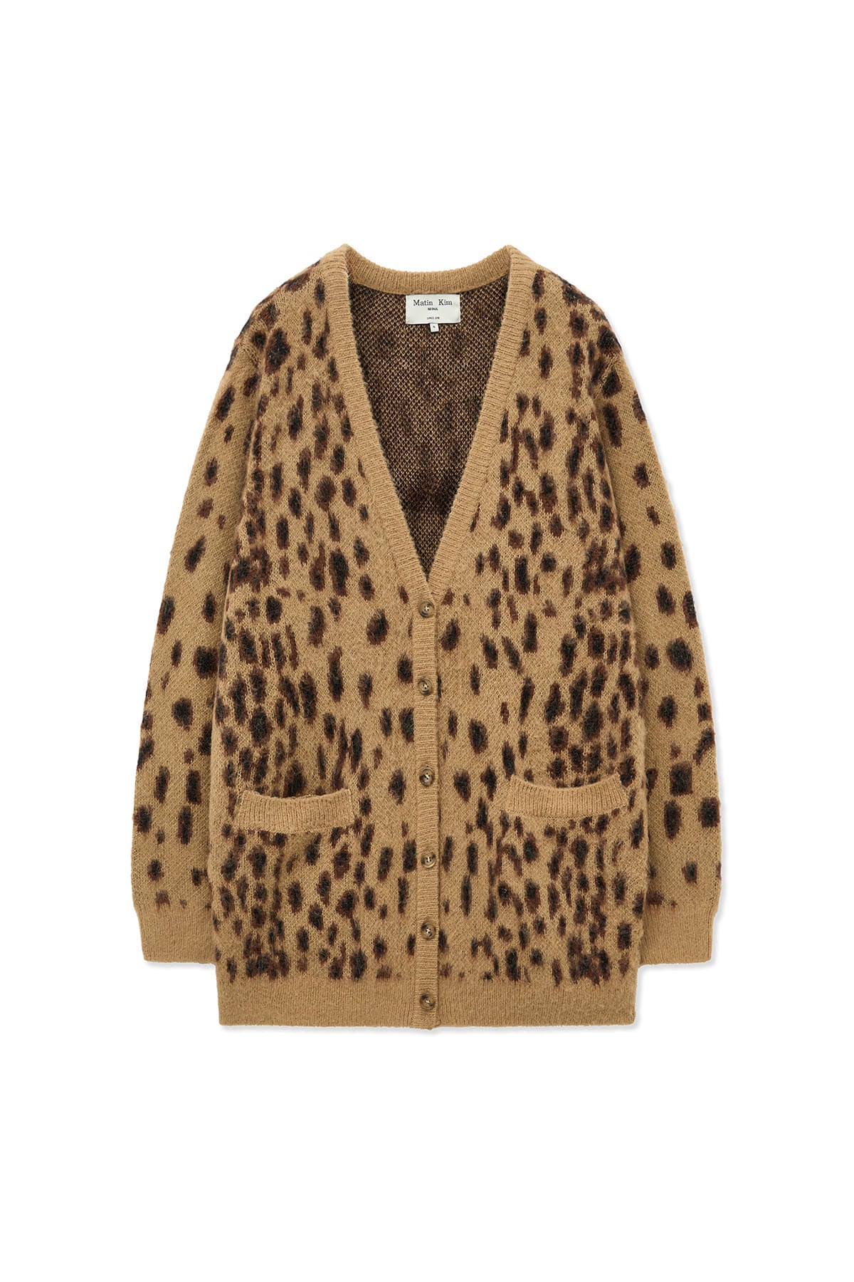 MATIN KIM BRUSHED LEOPARD CARDIGAN IN MIX – SeoulSeoul