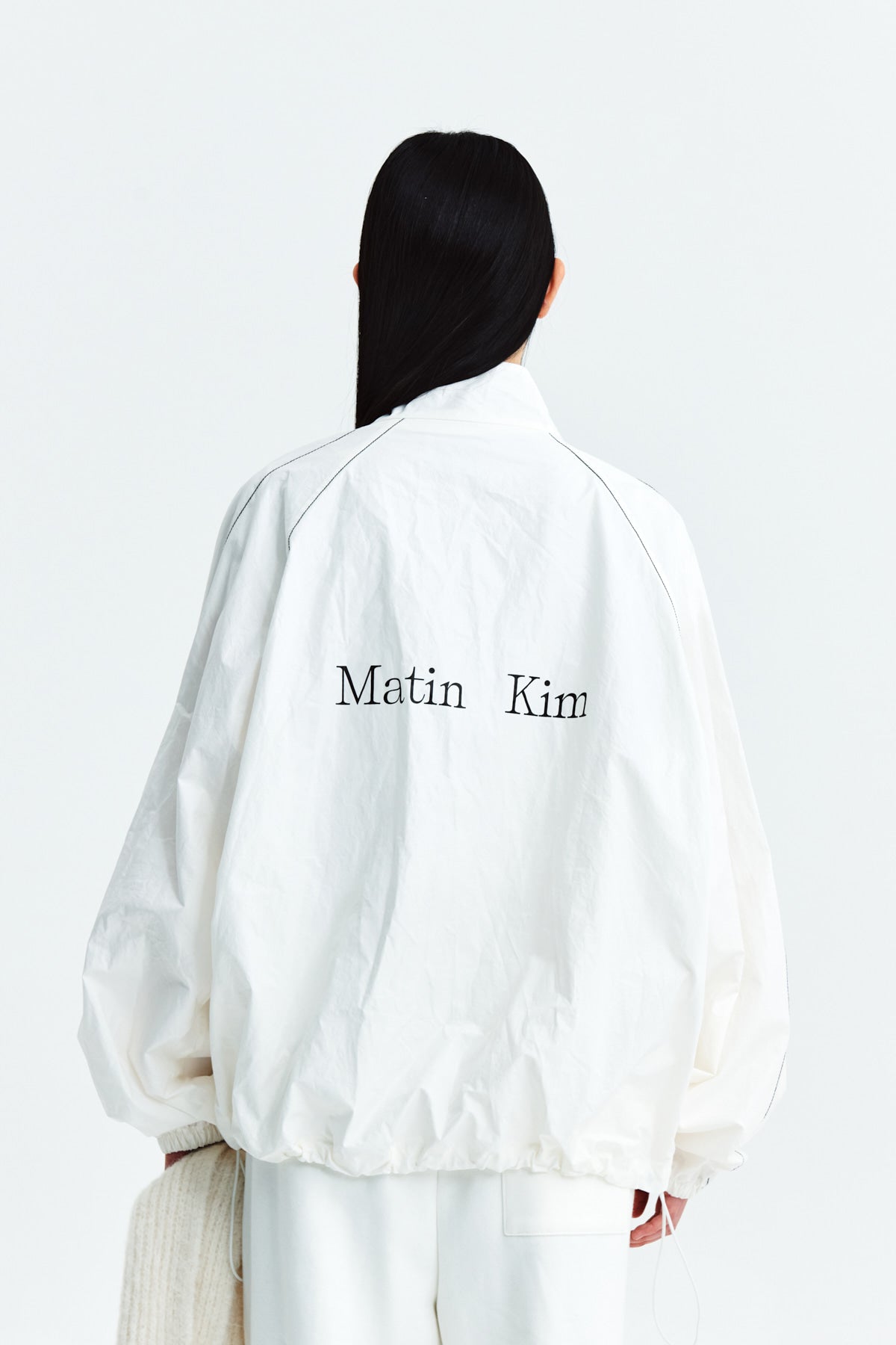 MATIN KIM LOGO COATING JUMPER IN WHITE – SeoulSeoul