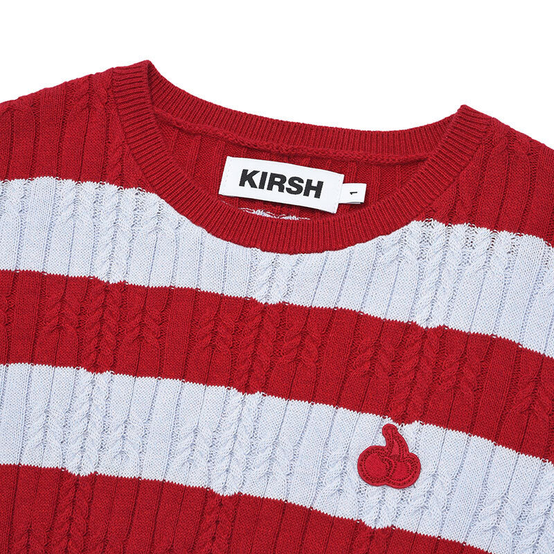 [ KIRSH ]★22FW★SMALL CHERRY BUTTON KNIT SKIRT Cherry Blossom Knit Flared Mini Skirt | Fleur du Mal