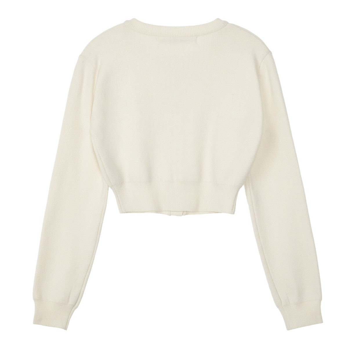 RR Rest & Recreation Cropped Knit Cardigan - Ivory | Authentic
